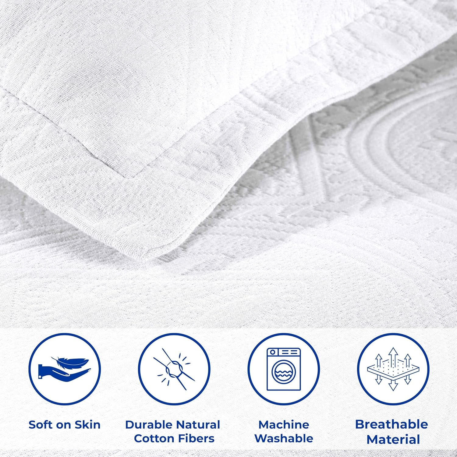 Superior 3 Piece Celtic Circles Cotton Bedspread Set