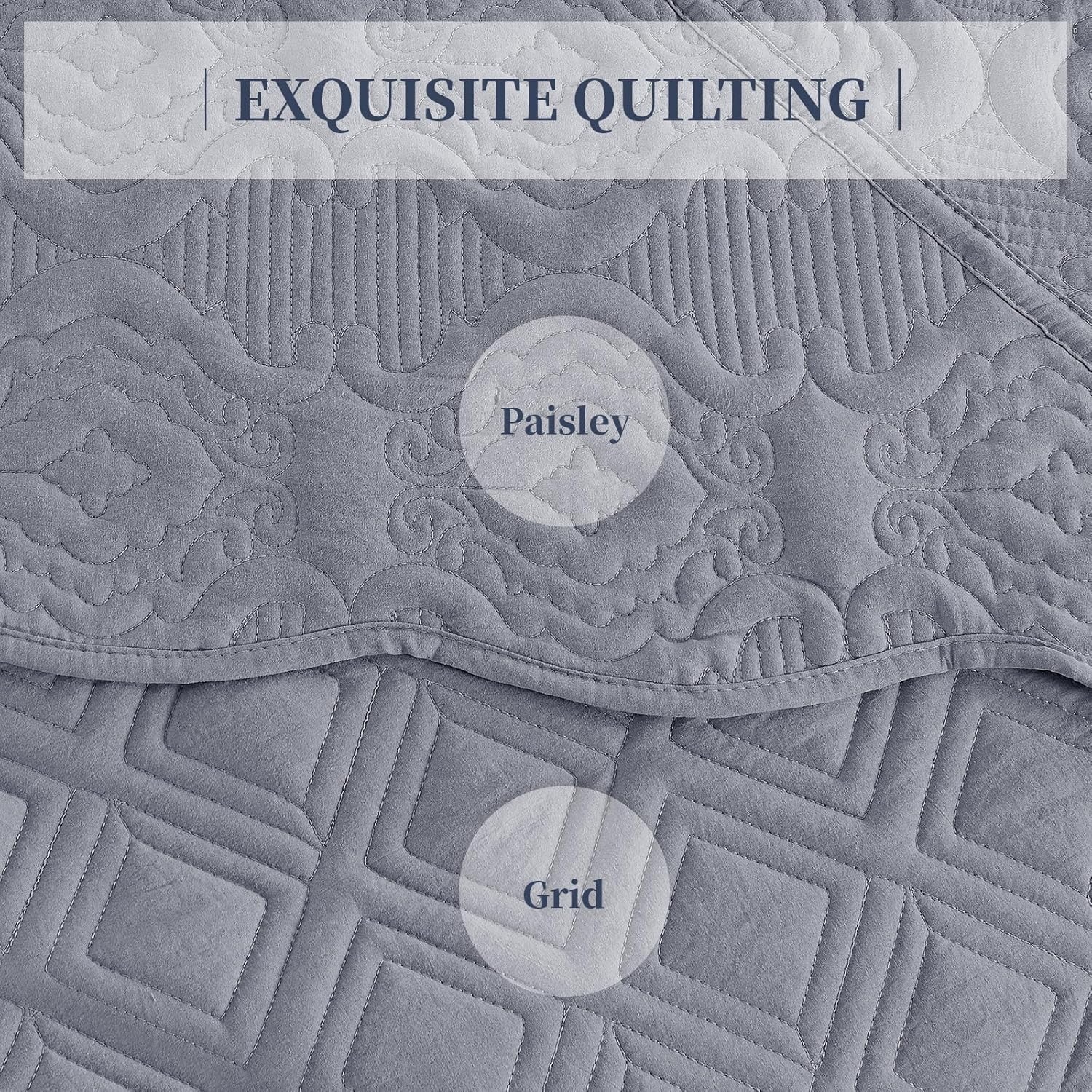 Suchbed California King Bedspread Set Grey 1