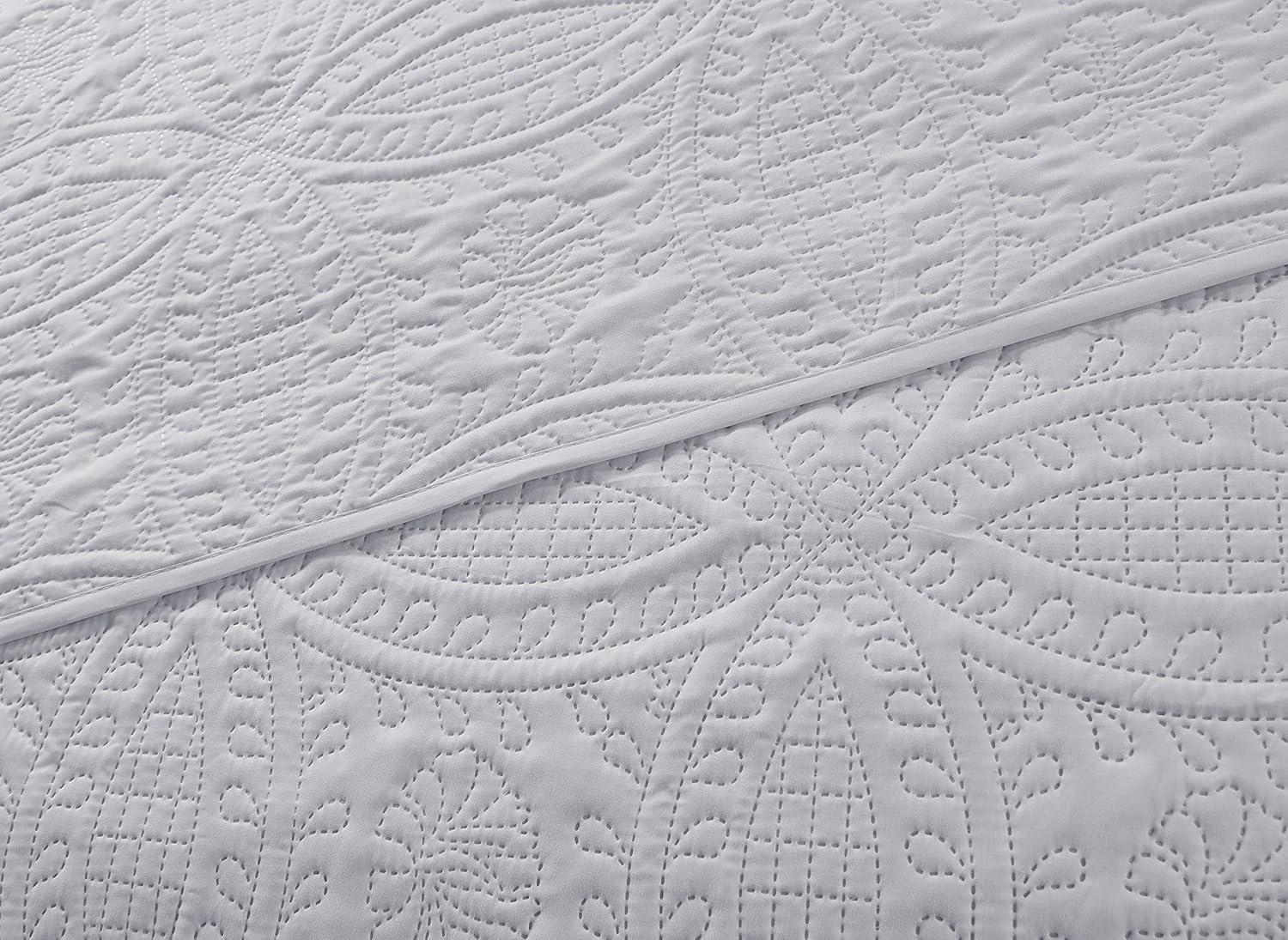 Chezmoi Collection 3-Piece Bedspread Set King White