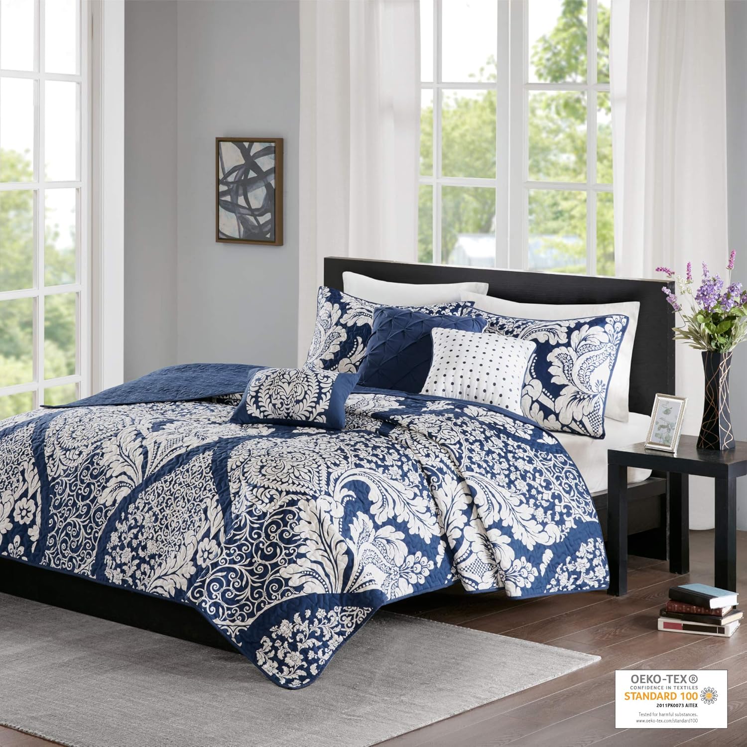 Madison Park Vienna Reversible Cotton Quilt 6 Piece Set