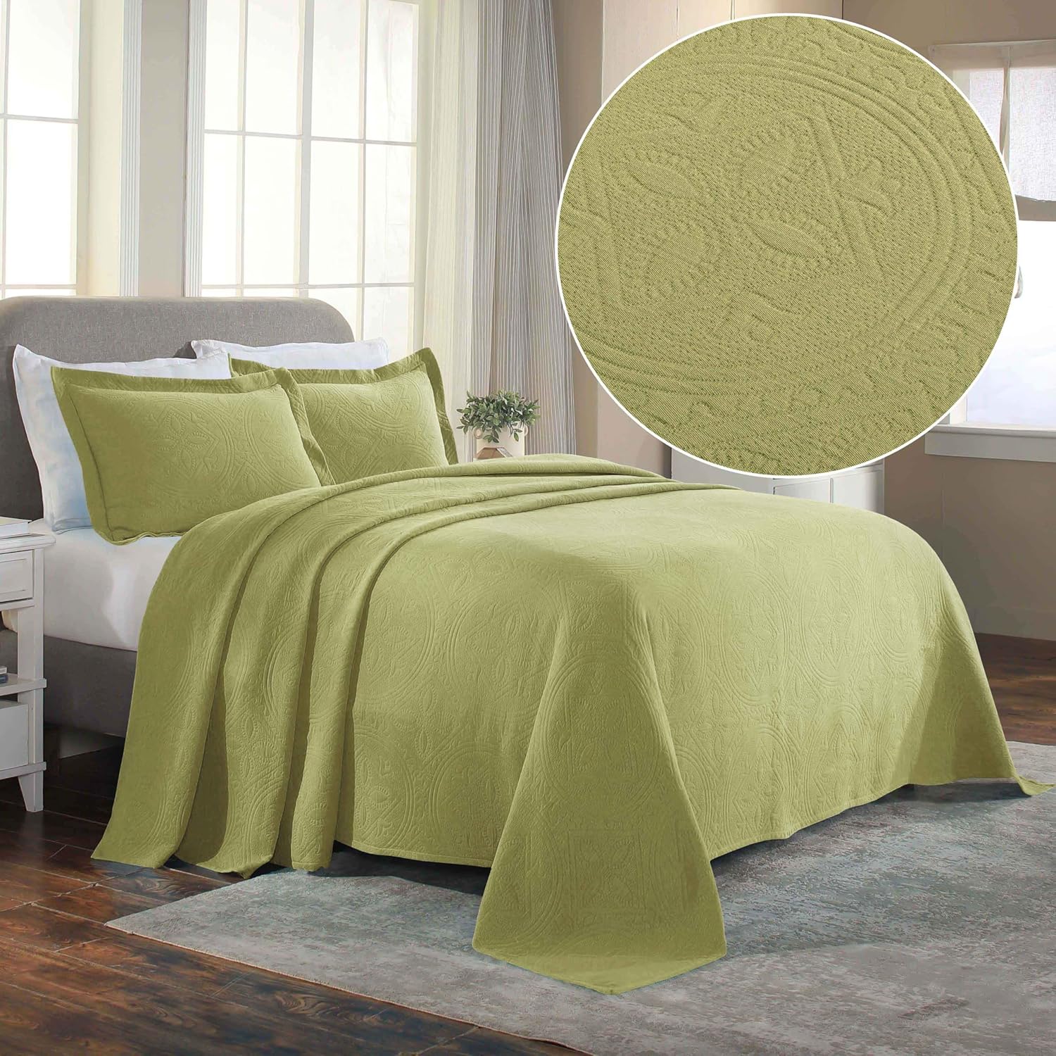 Superior 2 Piece Celtic Circles Cotton Bedspread Set