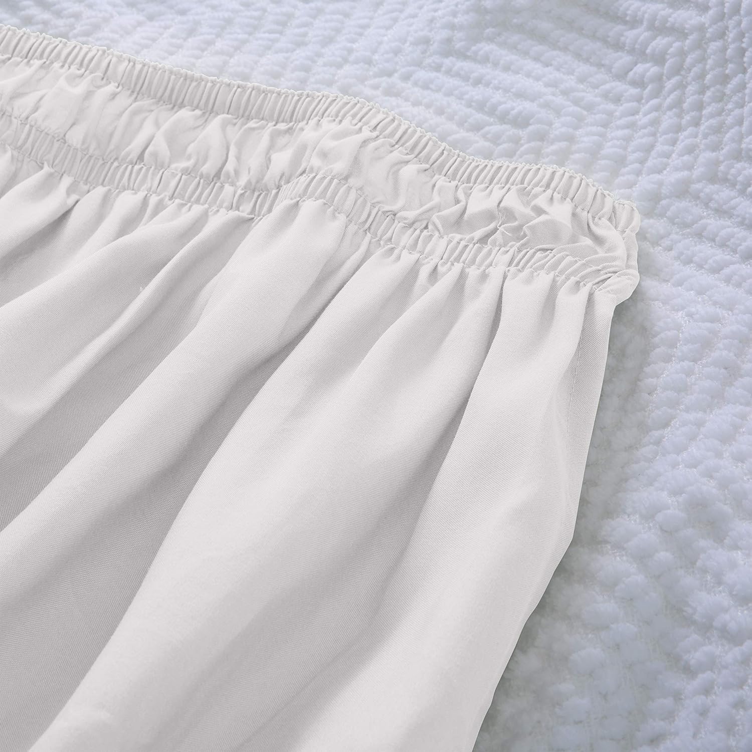 Home Details 18 Drop Wrap Around Bed Ruffle White