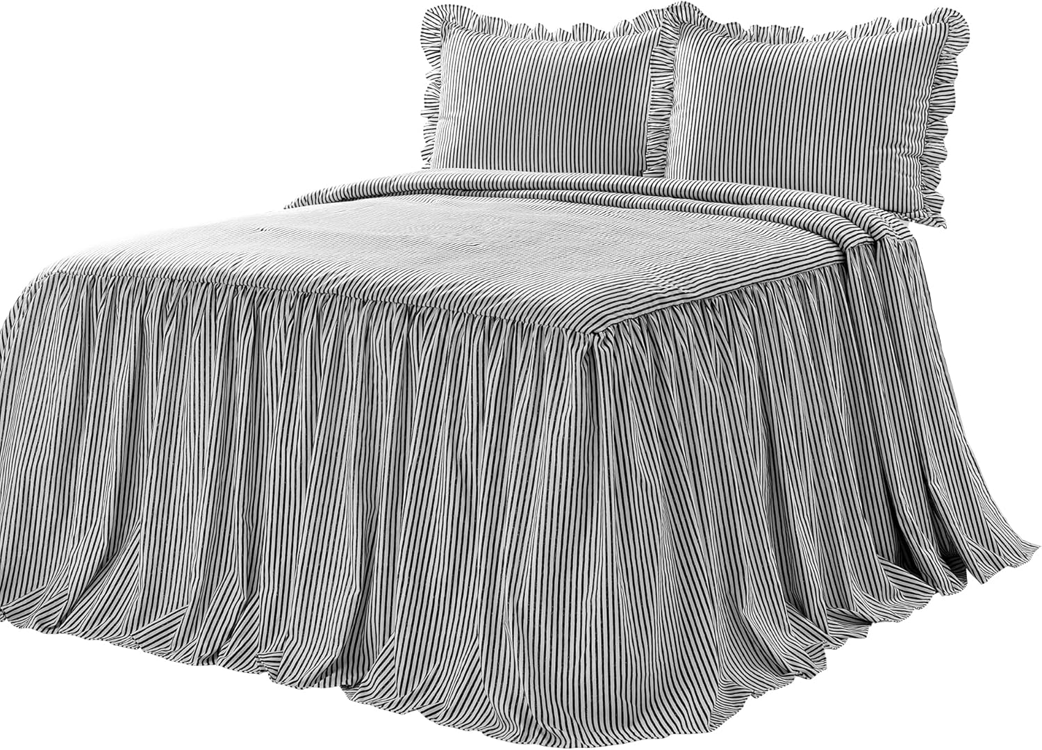 Lush Decor Ticking Stripe Bedspread 3 Piece Set