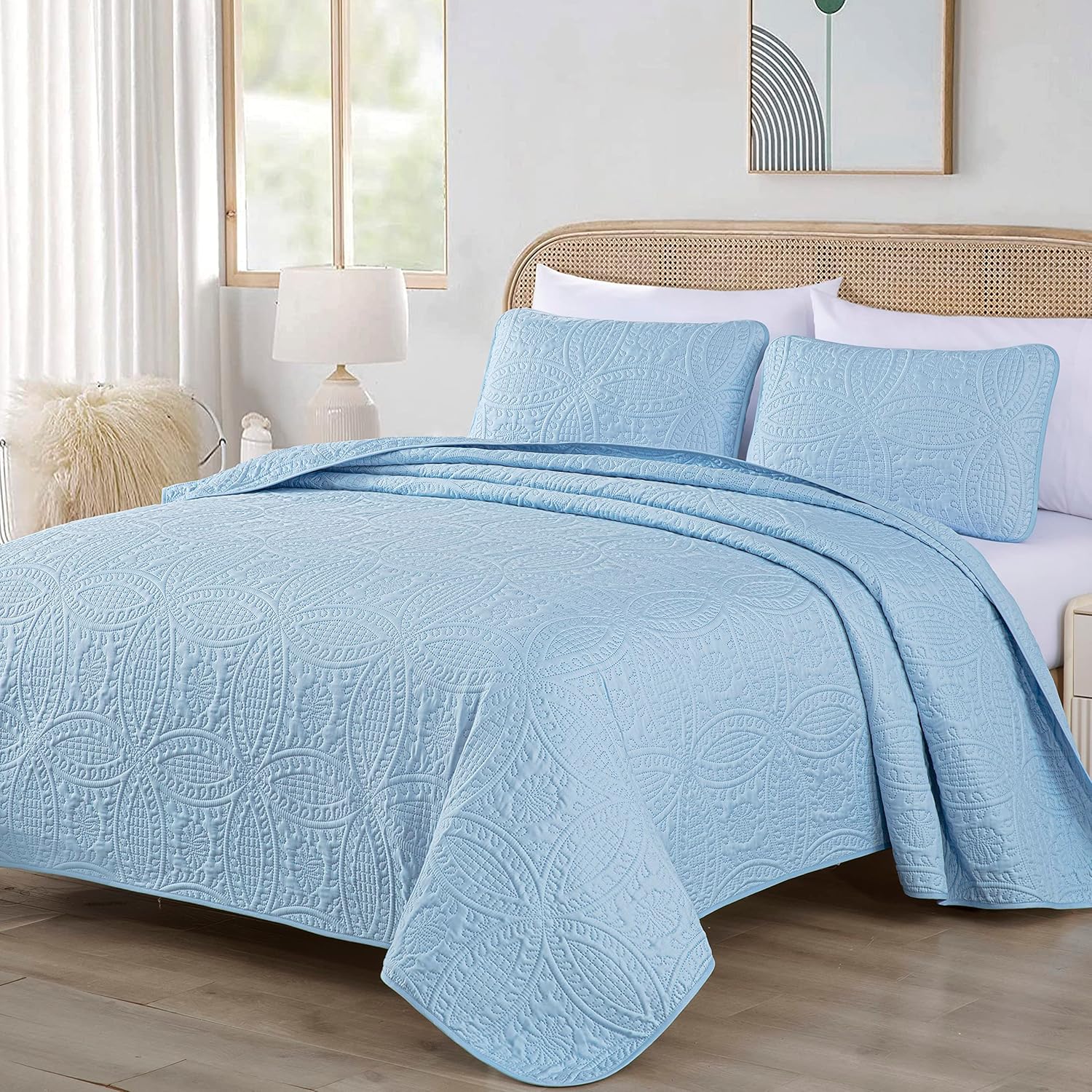 Chezmoi Collection Austin 3-Piece Bedspread Set