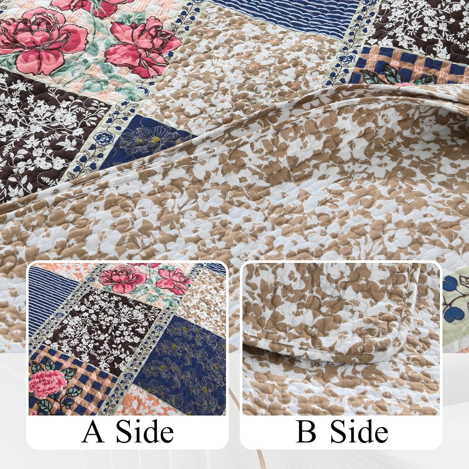 Finlonte Oversized Bedspread Set 3pc - 120x120 Inches