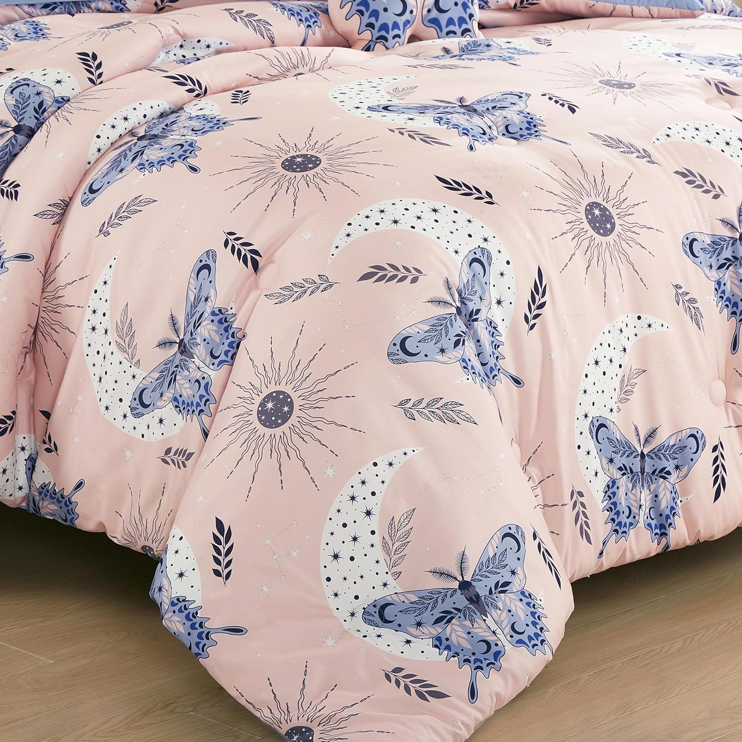 Chezmoi Collection 3-Piece Butterfly Kids Comforter Set