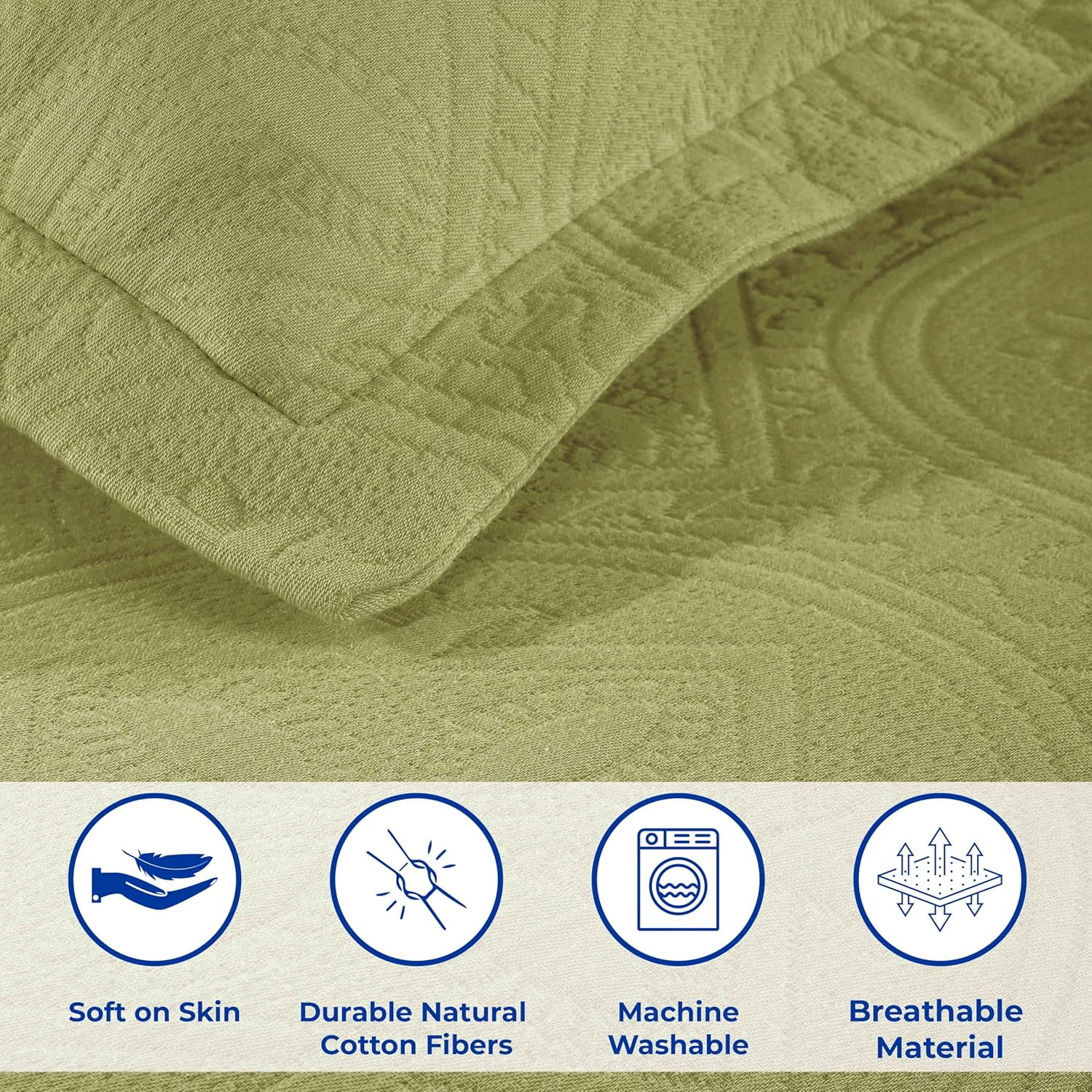 Superior 2 Piece Celtic Circles Cotton Bedspread Set