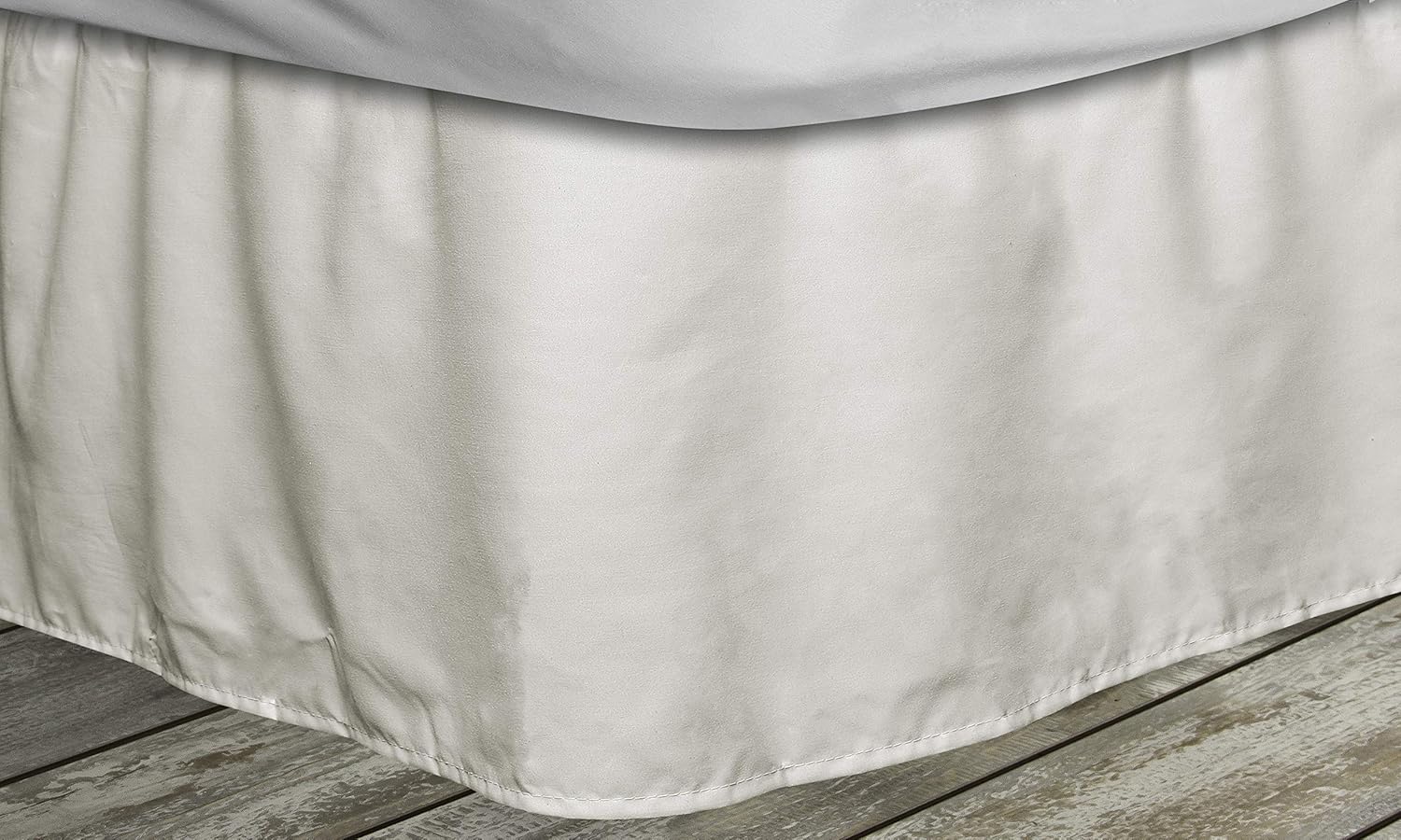 Quick Fit Frita Full Pleated Bedskirt King Beige