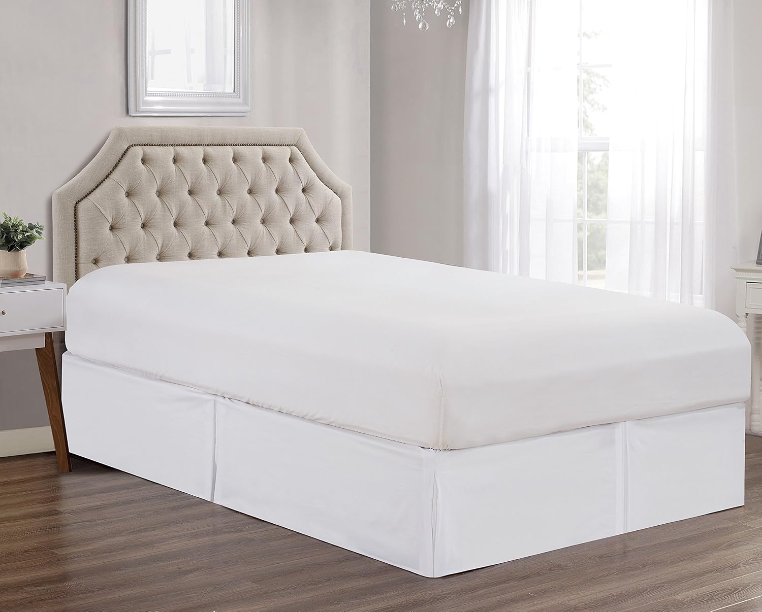 Sheets Beyond Super Soft Bed Skirt - 14 Drop Queen Size White