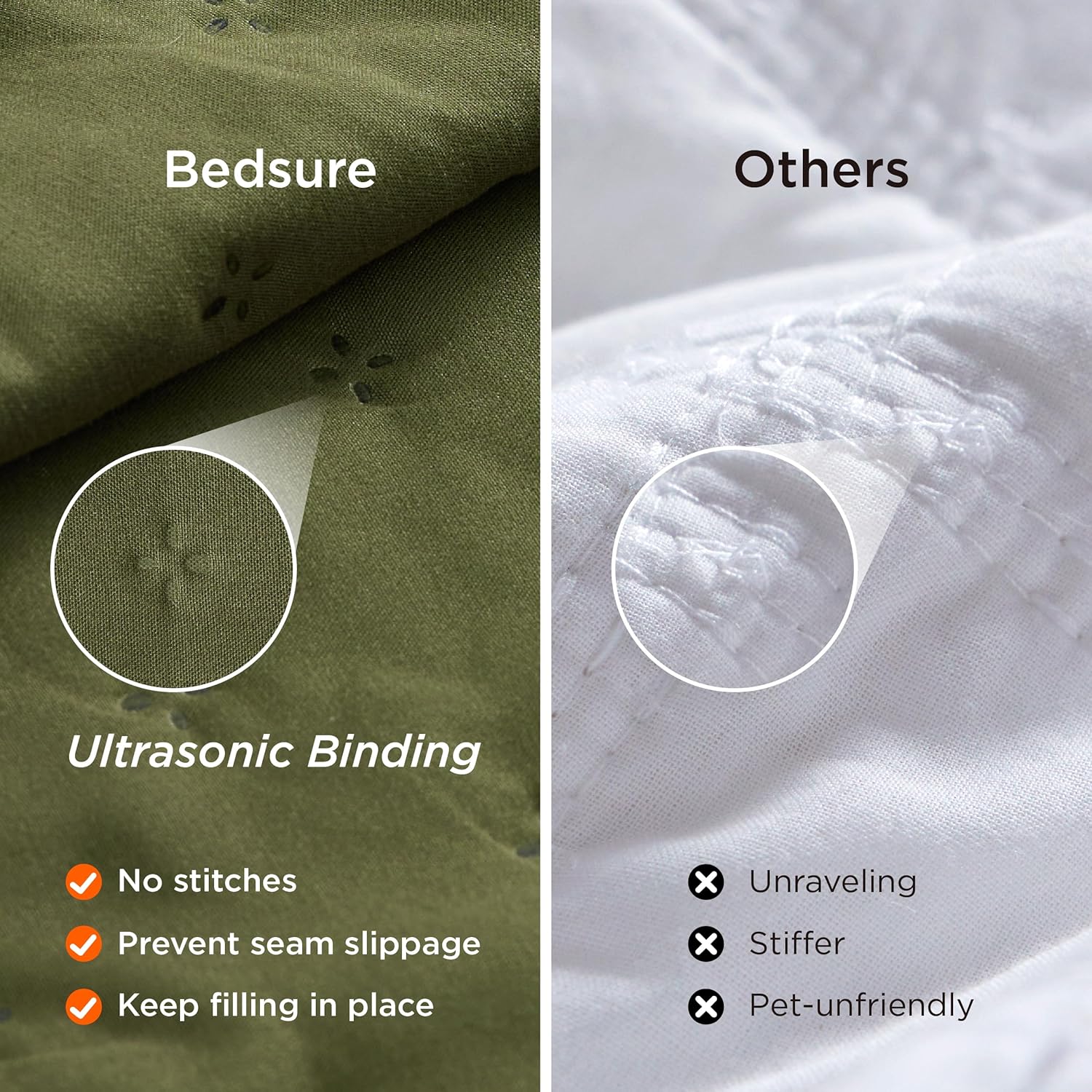 Bedsure King Quilt Set - Ultra Soft Olive Green Bedspread