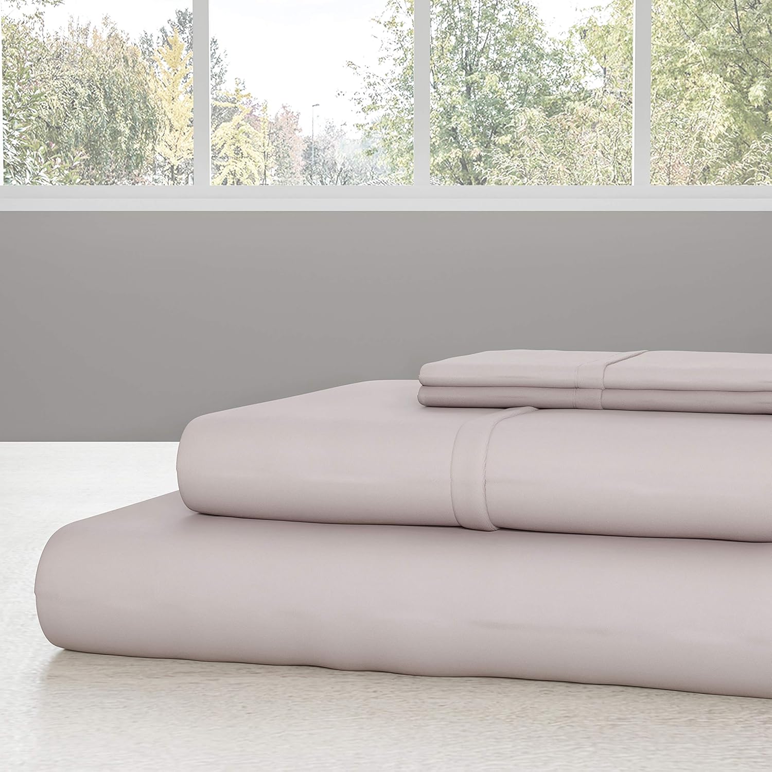 Lavish Home Brushed Microfiber Sheet Set - Twin XL Beige