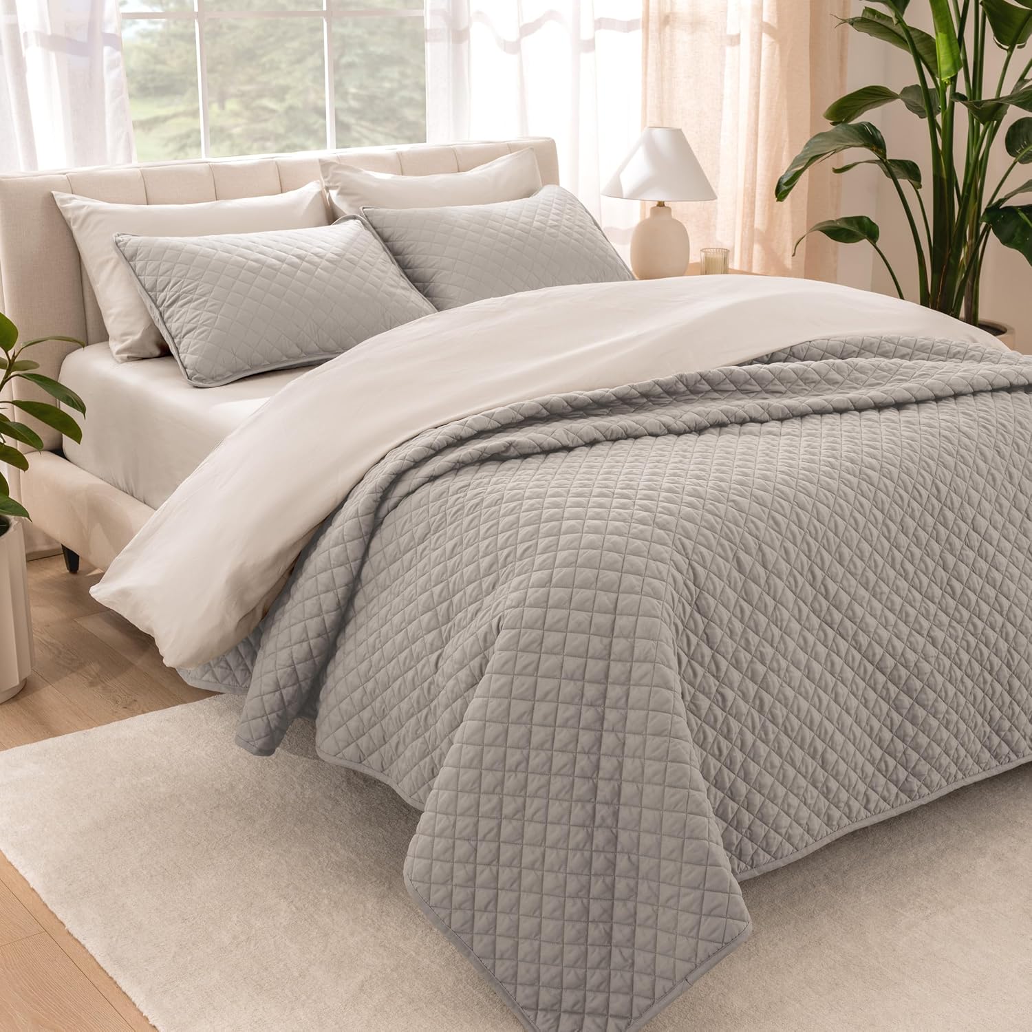 Bare Home Coverlet Set - TwinTwin XL Light Grey