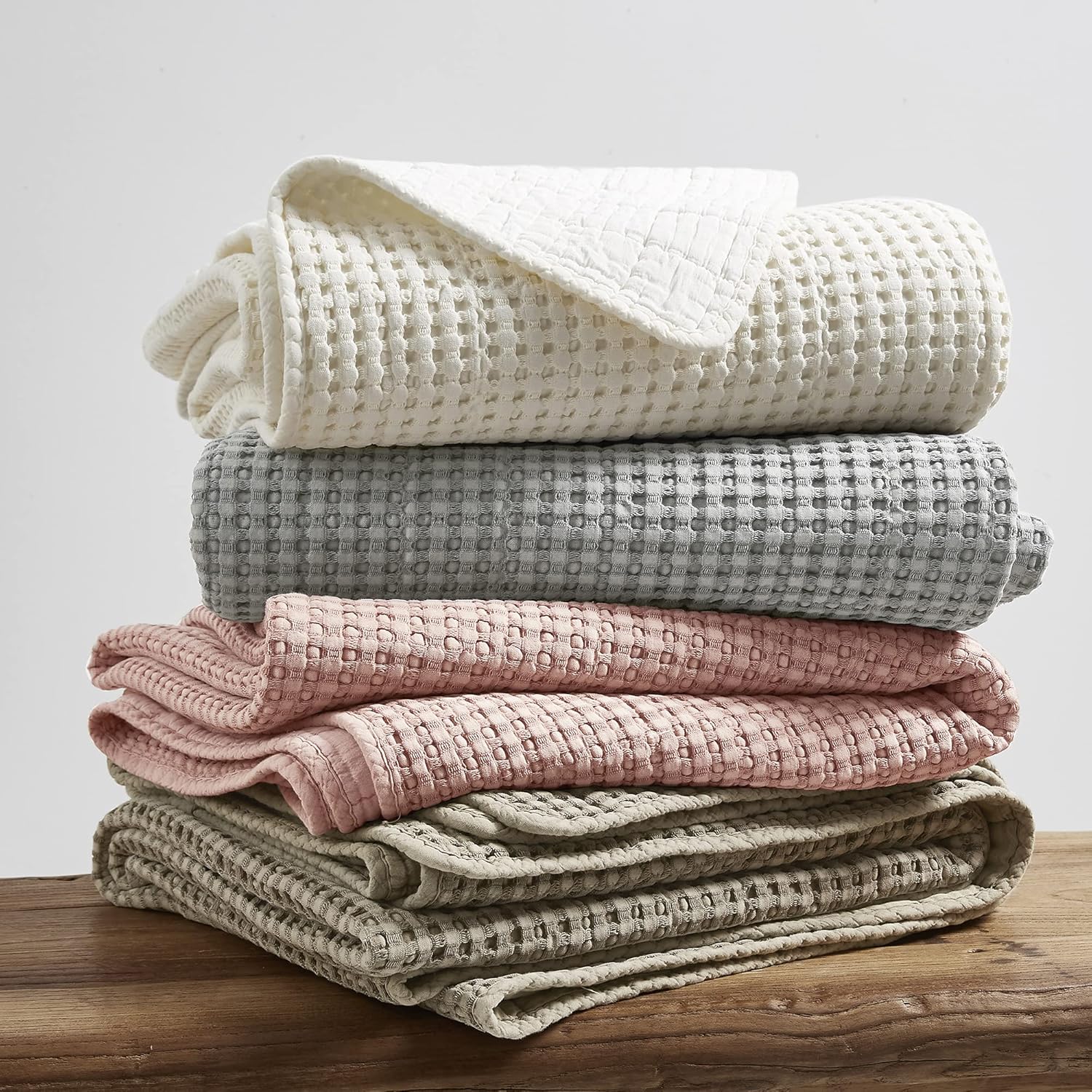 Levtex Home Mills Waffle Grey Bedspread Set