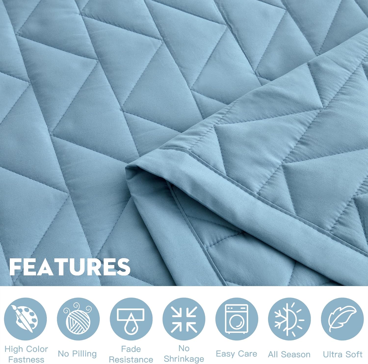 Blythease Oversized King Bedspread Set Ashley Blue 1