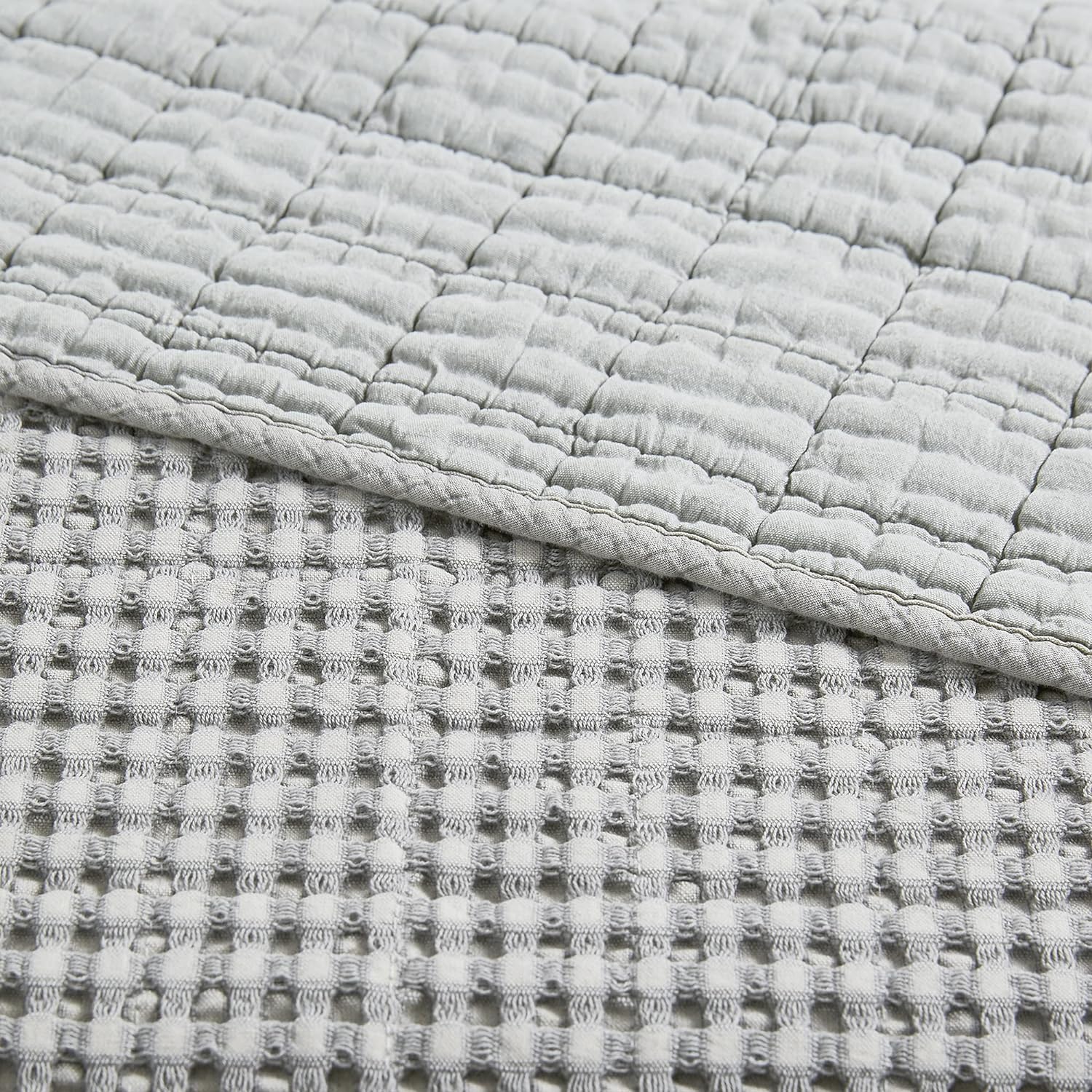 Levtex Home Mills Waffle Grey Bedspread Set