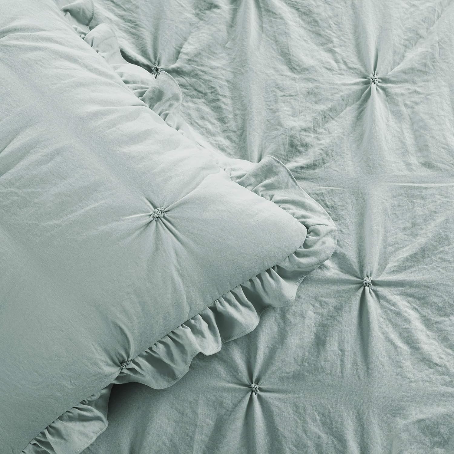 Lush Decor Ravello Ruffle Skirt Bedspread Set - King Blue