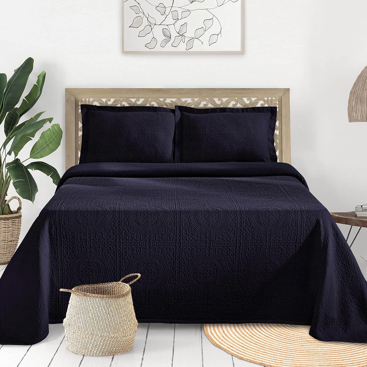 BLUENILEMILLS BNM Matelasse Bedspread Set of 3
