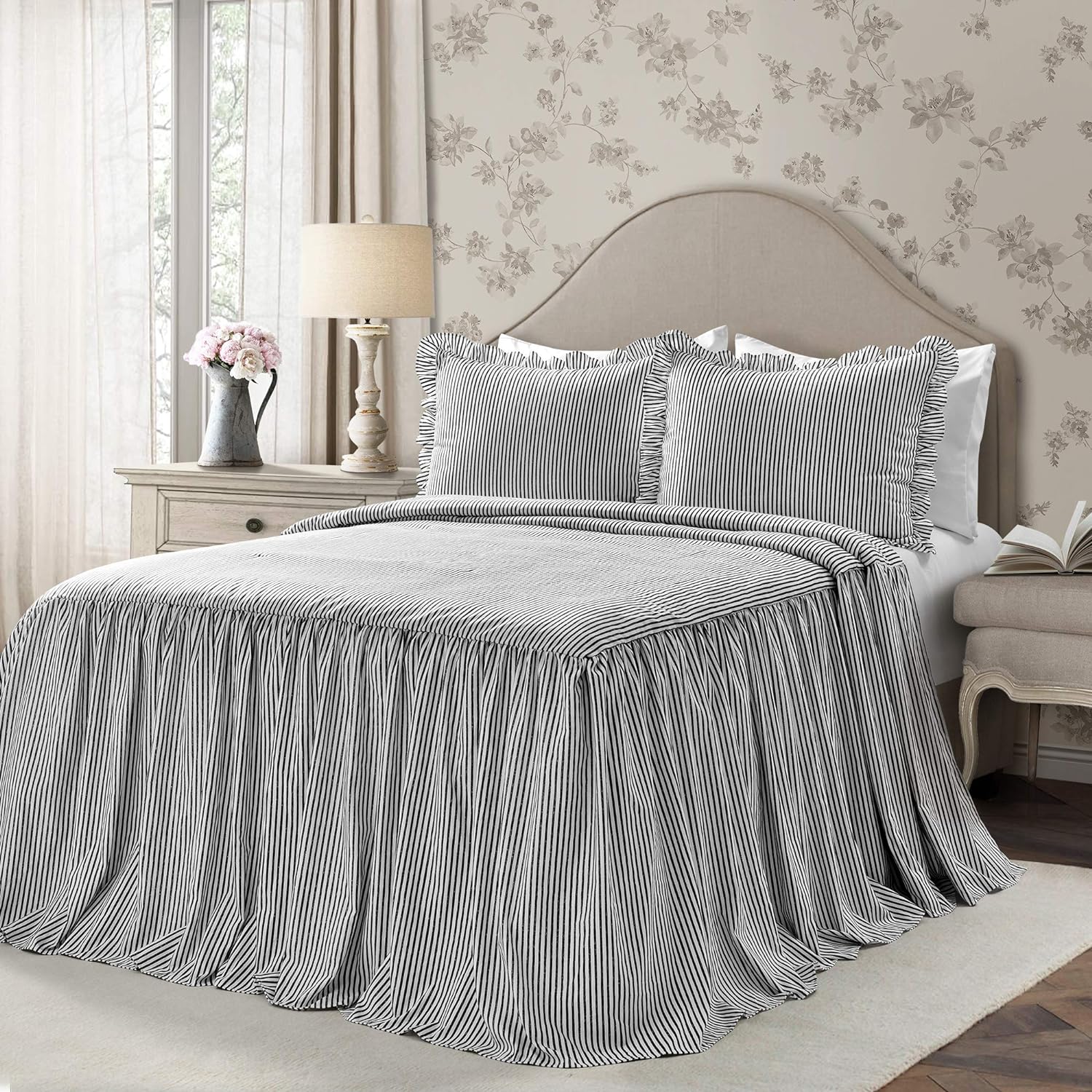 Lush Decor Ticking Stripe Bedspread 3 Piece Set