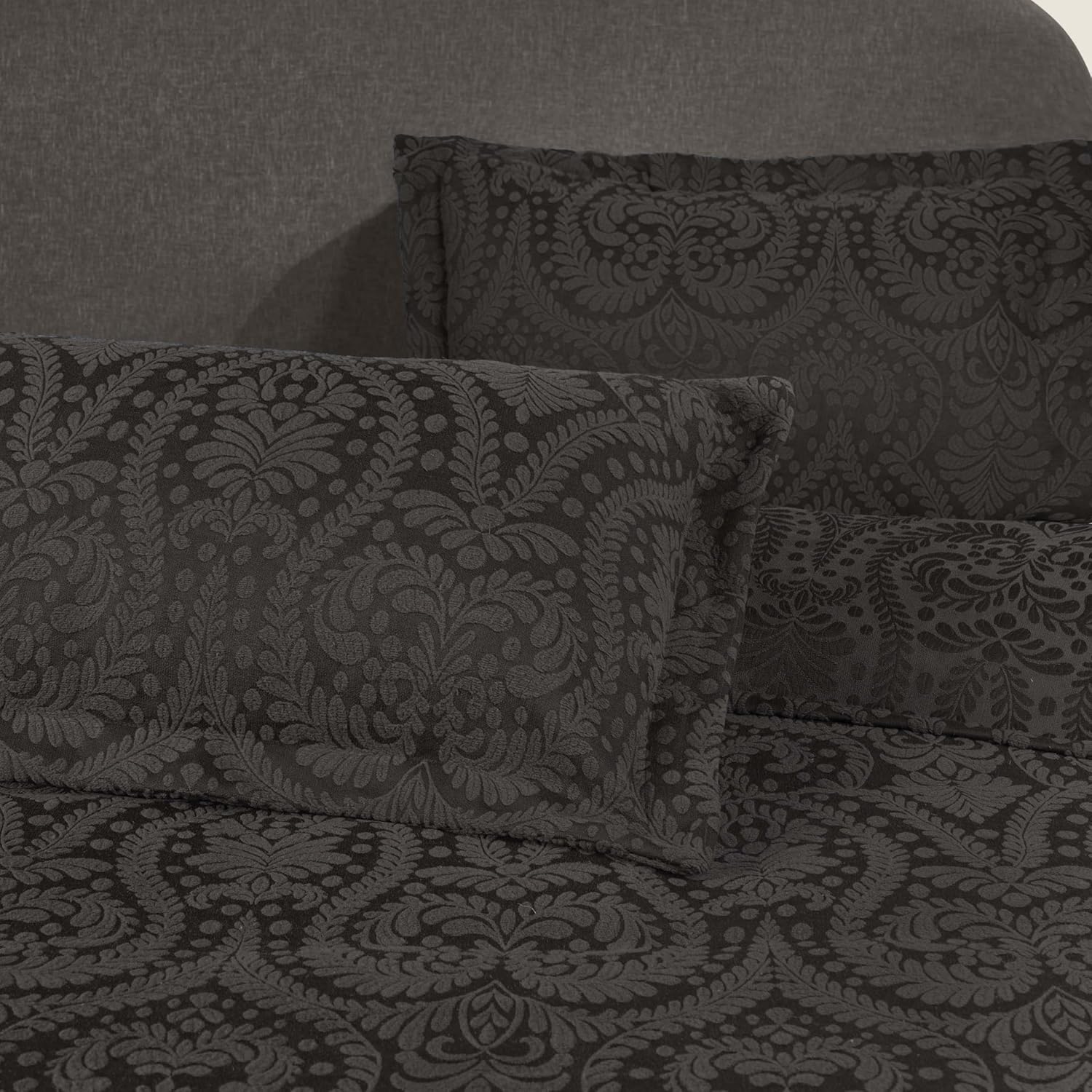 Superior Aspen Cotton Blend 2 Piece Bedspread Set Charcoal