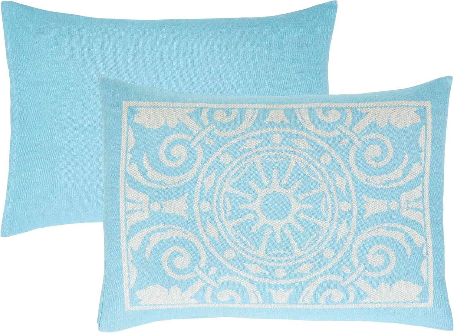 Superior Cotton Blend Bedspread Set Twin Aqua