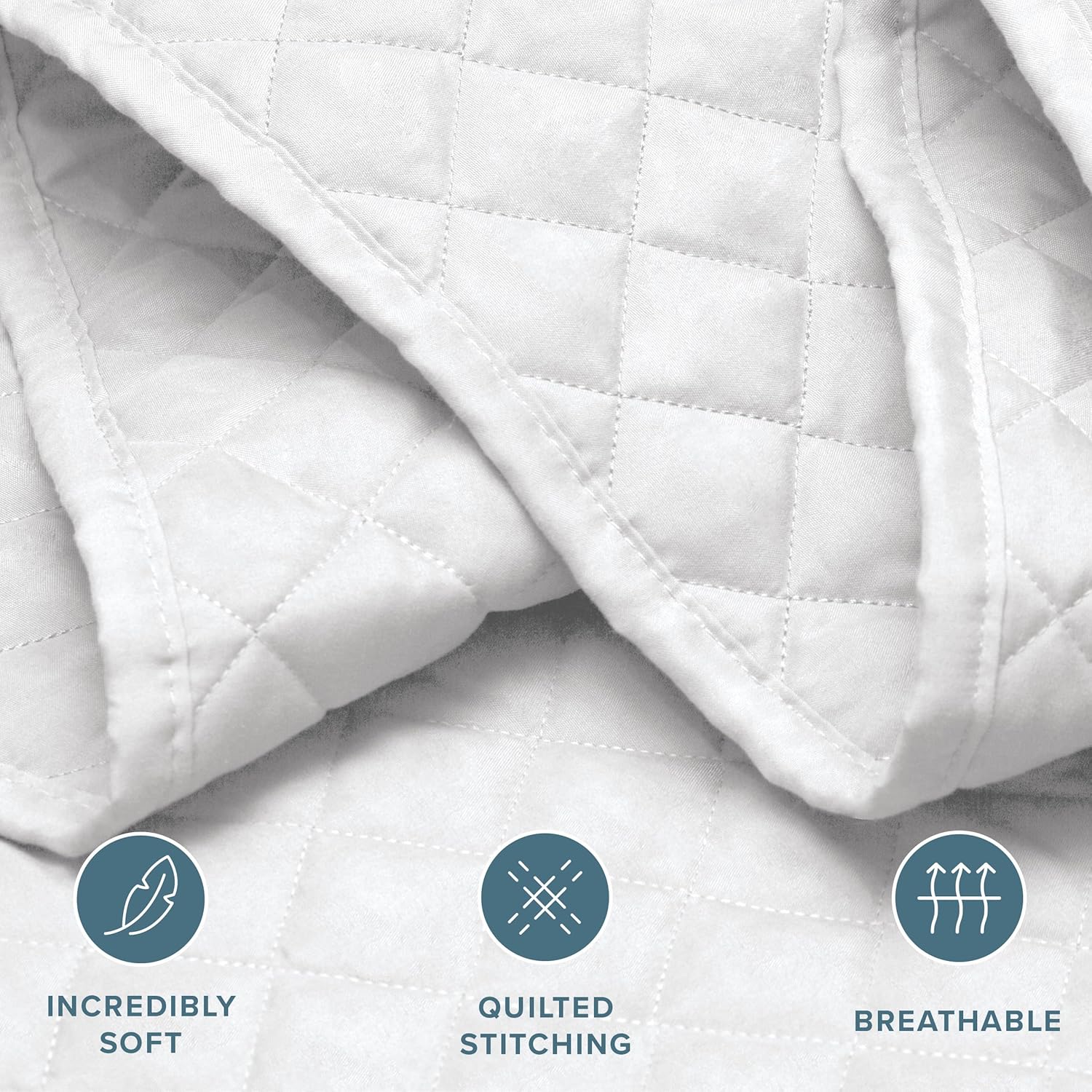 Bare Home Premium 3 Piece Quilt Set - King Size - White