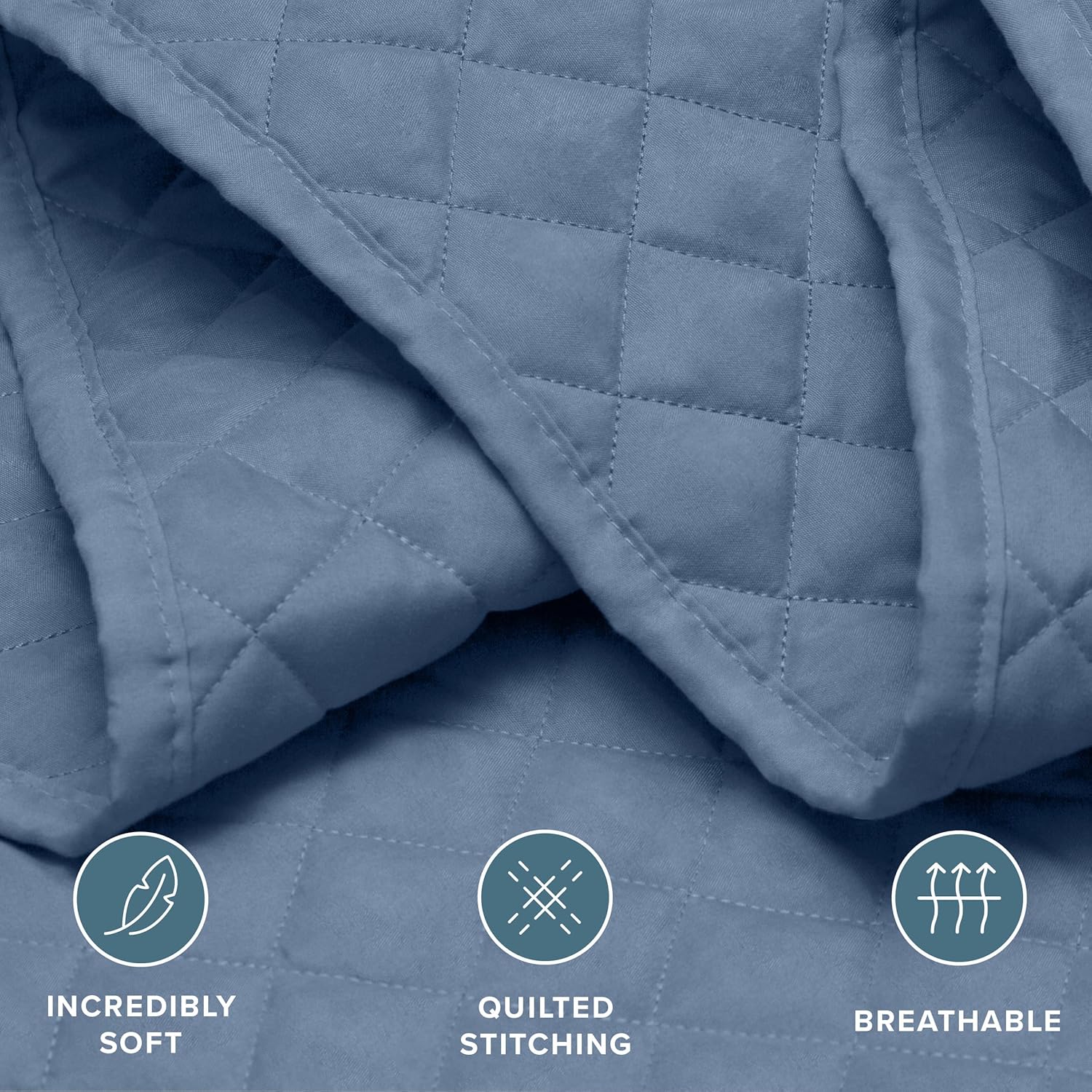 Bare Home Coverlet Set - Coronet Blue TwinTwin XL