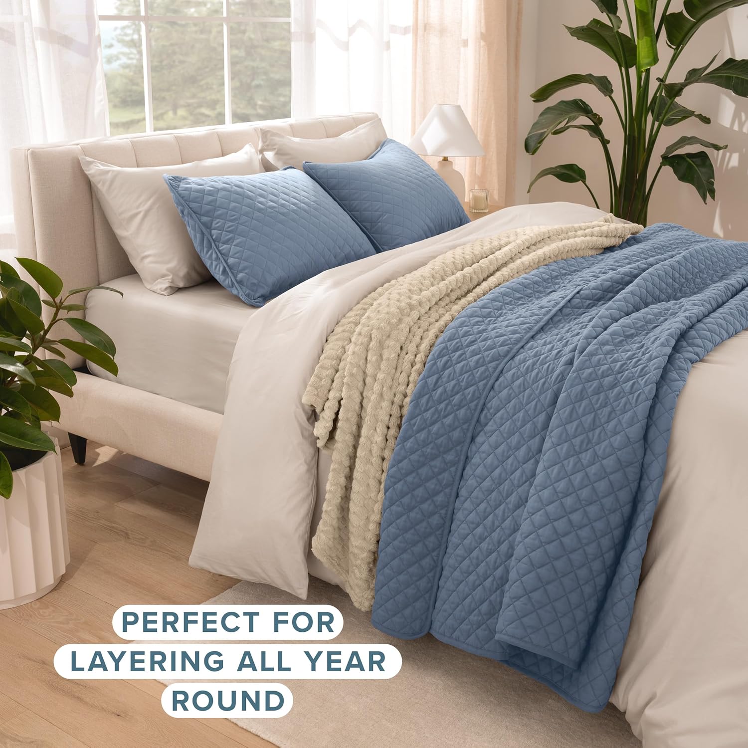Bare Home Coverlet Set - Coronet Blue TwinTwin XL