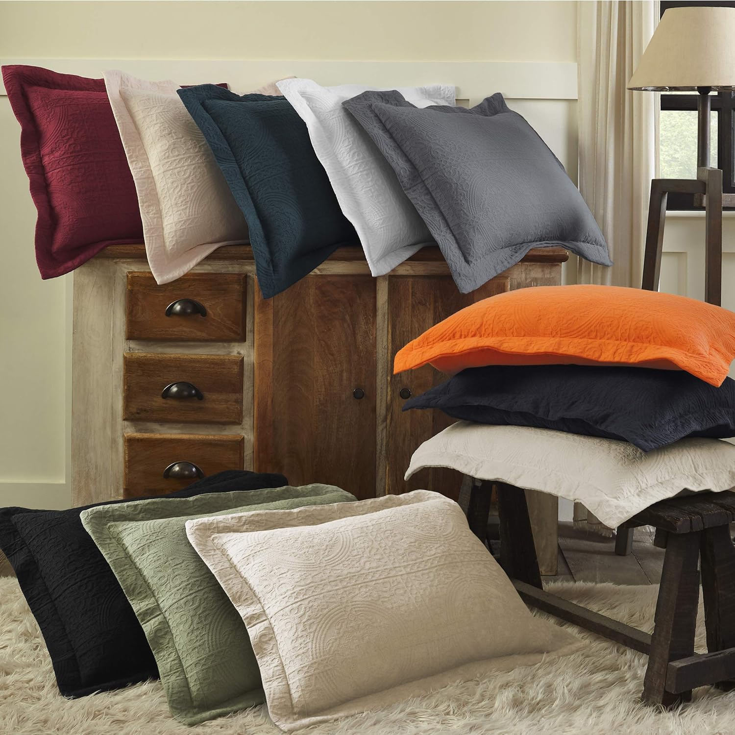 BLUENILEMILLS BNM Matelasse Bedspread Set of 3