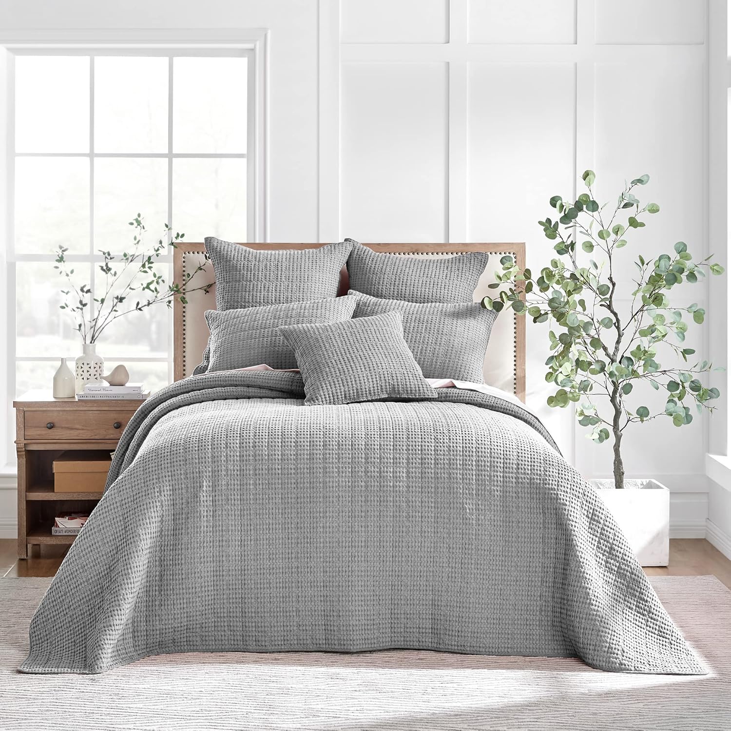 Levtex Home Mills Waffle Grey Bedspread Set