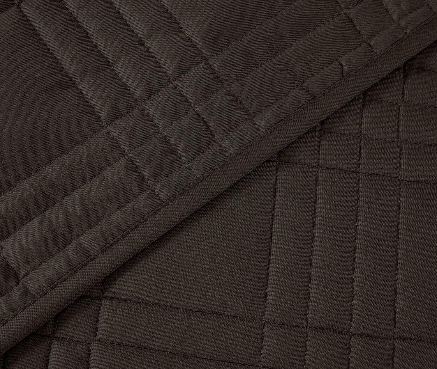 Chezmoi Collection King Size Bedspread Set 3-Piece Brown