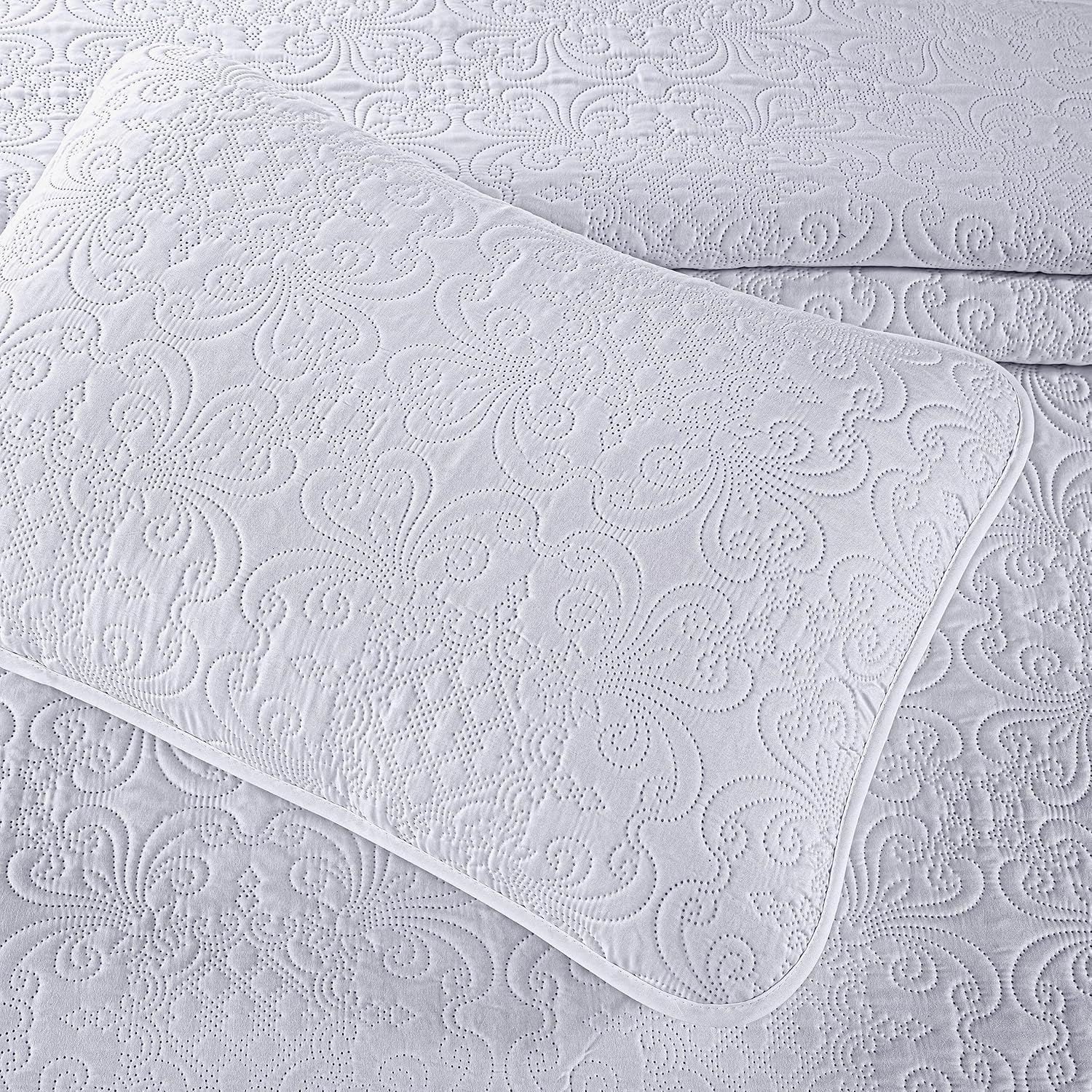 Chezmoi Luca 3-Piece Bedspread Set King Size White