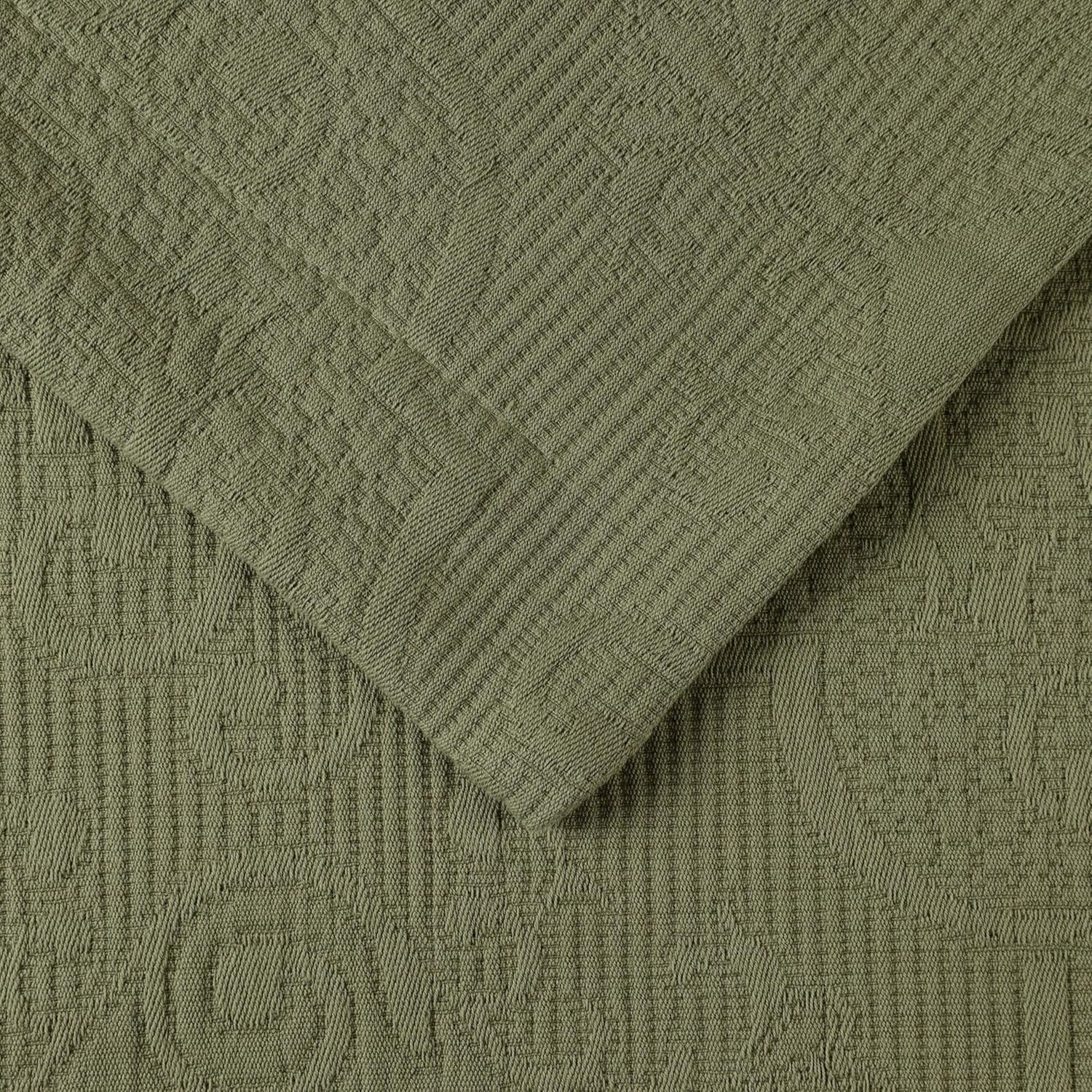 Superior Cotton Bedspread Set 3-Piece Sage King