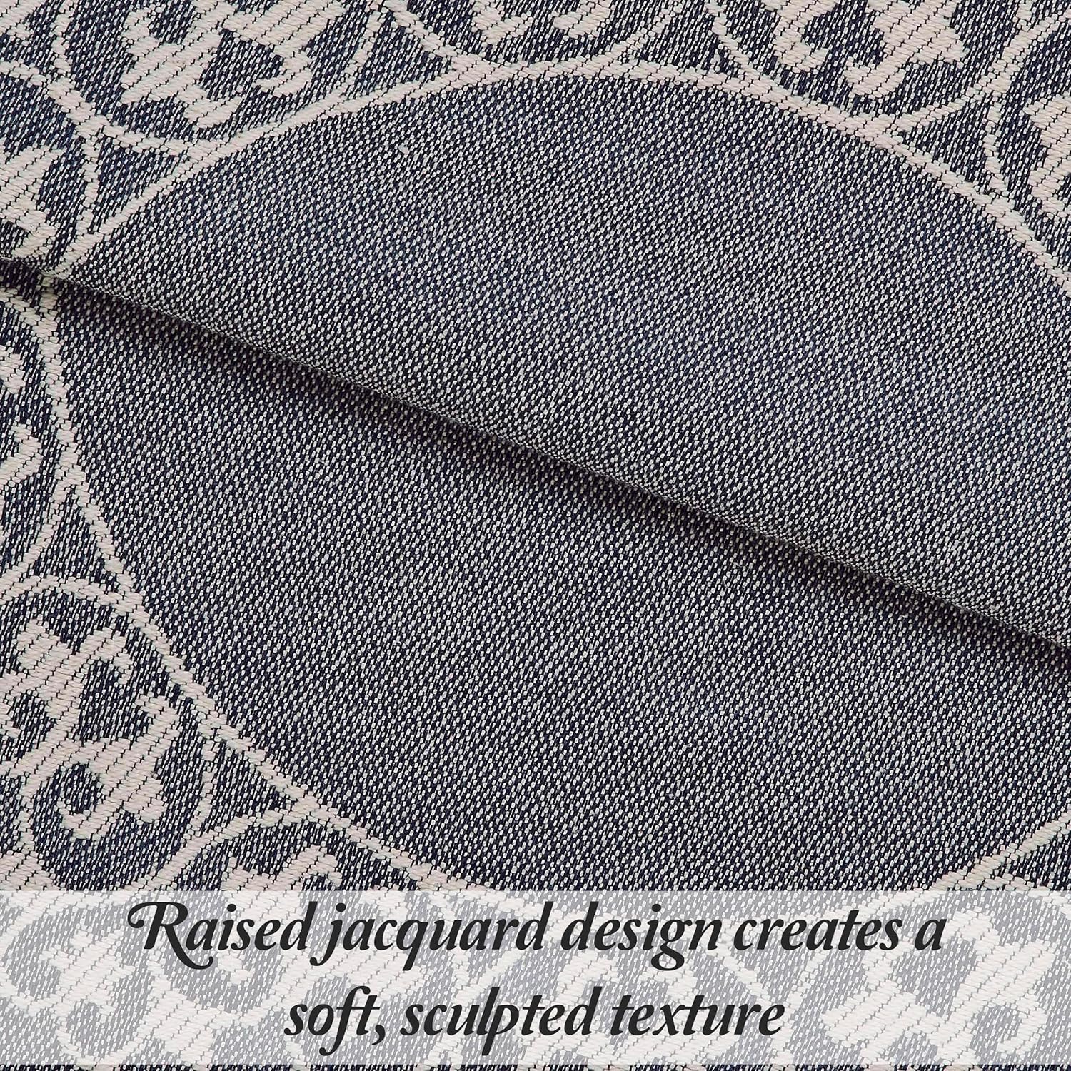 SUPERIOR Cotton Blend Bedspread Set - Queen Denim Blue