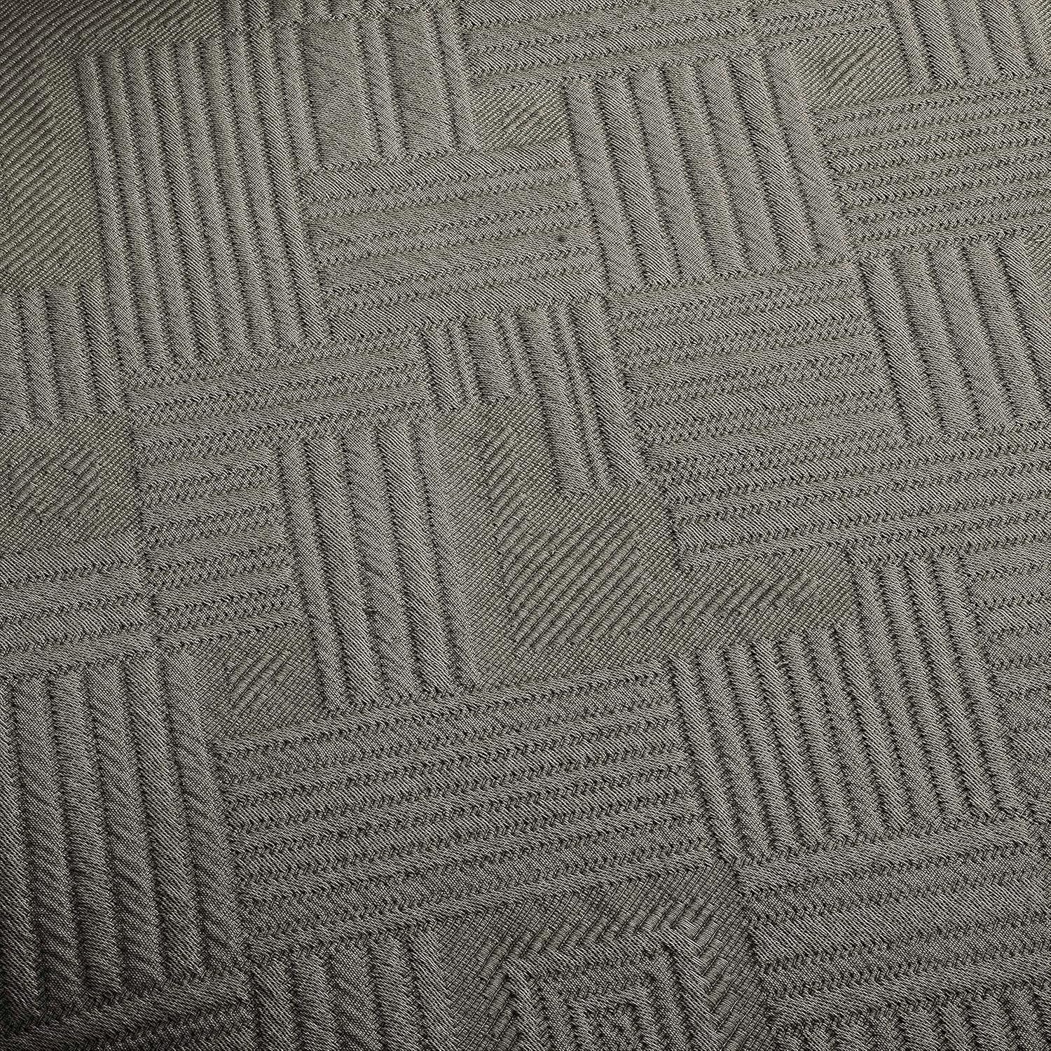 Superior 100 Cotton Geometric Bedspread Set Twin Charcoal